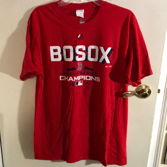 Boston Red Sox MLB Majestic BOSOX 2018 World Series Champions Men’s Large Shirt - Picture 1 of 4